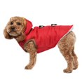 thumbnail image 2 of Holiday Time Dog Clothes: Hooded Jacket for Fall & Winter, Red with Faux Toggles, Size XS-XL, 2 of 9
