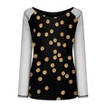 thumbnail image 4 of DPTALR Blouse T-shirt à Manches Longues en Dentelle Imprimée Décontractée pour Femmes, 4 of 5