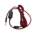 thumbnail image 3 of Bunblic Gaming Headset Cable Audio AUX Splitter Cable Braided Wire Easy to Use High Quality 2.0M Length Replaceable Plug Audio Cable Red, 3 of 8