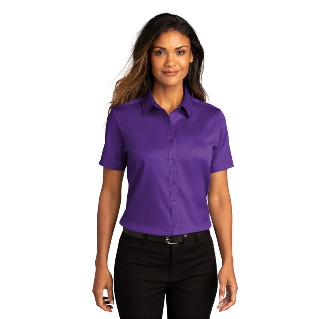 Port Authority Chemise à Manches Courtes SuperPro React Twill pour Femmes - LW809