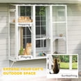 thumbnail image 4 of PawHut Catio Extérieur, Enclos de Fenêtre pour Chat pour 2-3 Grands Chats, Blanc, 4 of 10