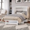 thumbnail image 2 of Northfield Lit Escamotable Moderne en Bois Massif Simple TG avec Matelas, Blanc, 2 of 19