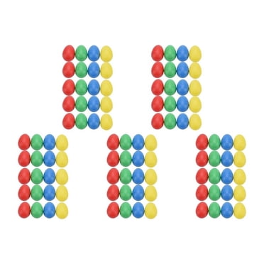100Pcs Shaker Eggs Plastic Musical Egg Shaker with 4 Colors Kids Maracas Egg Percussion Toys