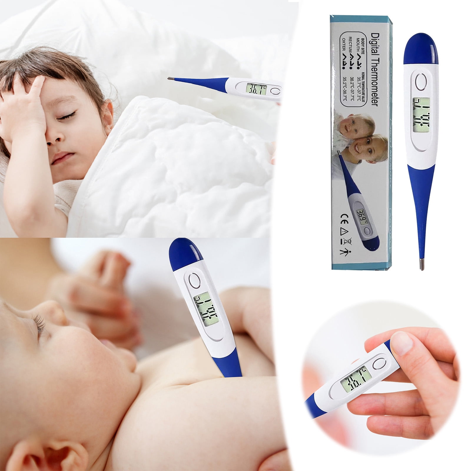 Accurate and Temperature Measurement Suitable for All Age Groups Soft Headed Electronic Underarm Oral