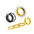 thumbnail image 2 of 14T Single Speed Flywheel Adapter Cassette Spacers Removeable Sprocket Gear Bike Cog gold, 2 of 9