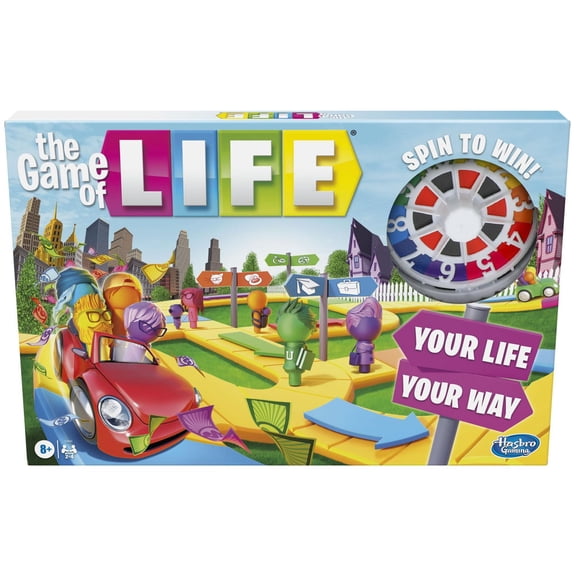 Destins Le jeu de la vie, jeu de plateau familial, 2 à 4&nbsp;joueurs, 6&nbsp;couleurs de pions, pour enfants, à partir de 8&nbsp;ans