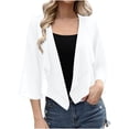 thumbnail image 1 of VEKDONE Cardigan à Capuche en Chiffon Décontracté pour Femmes Manches 3/4 Respirant Blanc G, 1 of 9
