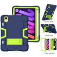 thumbnail image 4 of Mignova pour iPad Mini 6 6e Génération Étui 8,3 Pouces, Robuste Résistant Antichoc Adapté aux Enfants Étui Hybride avec Support Intégré Étui de Protection pour iPad Mini 6 (6e Génération) Sortie 2021 (Marine/vert), 4 of 6