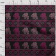 thumbnail image 2 of oneOone Viscose Chiffon Fabric Floral & Elephant Block Print Fabric By The Yard 42 Inch Wide, 2 of 4
