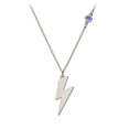 thumbnail image 1 of Lightning Bolt Charm Necklace with Gemstone, 1 of 6