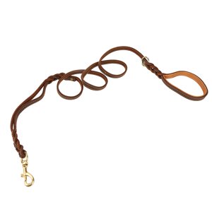 En cuir de chien laisse, 6.0ft Entraînement à deux poignées de chiens Entraves à la laisse de chiens Pour les grands chiens En trainement à la traîne de chiens lourds Entraches pour petits, moyens et grands chiens