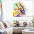 thumbnail image 3 of Design Art Multi Couleur Fleur Fusion Art Sur Toile, 3 of 3