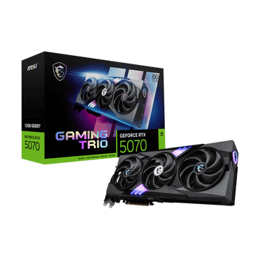 MSI RTX 5070 12G GAMING TRIO OC Graphics Card, GDDR7 12G, PCI-E 5, 28Gbps, 192 bits, 16-pin x 1, HDMI 1 (2.1b), DP 3 (2.1a)