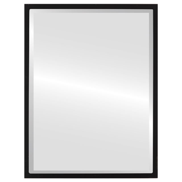 Miroir Rectangulaire Encadré London - Noir Mat - 23 Pouces x 29 Pouces