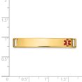 thumbnail image 2 of 14k Yellow Gold Epoxy Enameled Medical Alert Id Off Ctr Plate # 818 Bracelet Component, 2 of 6