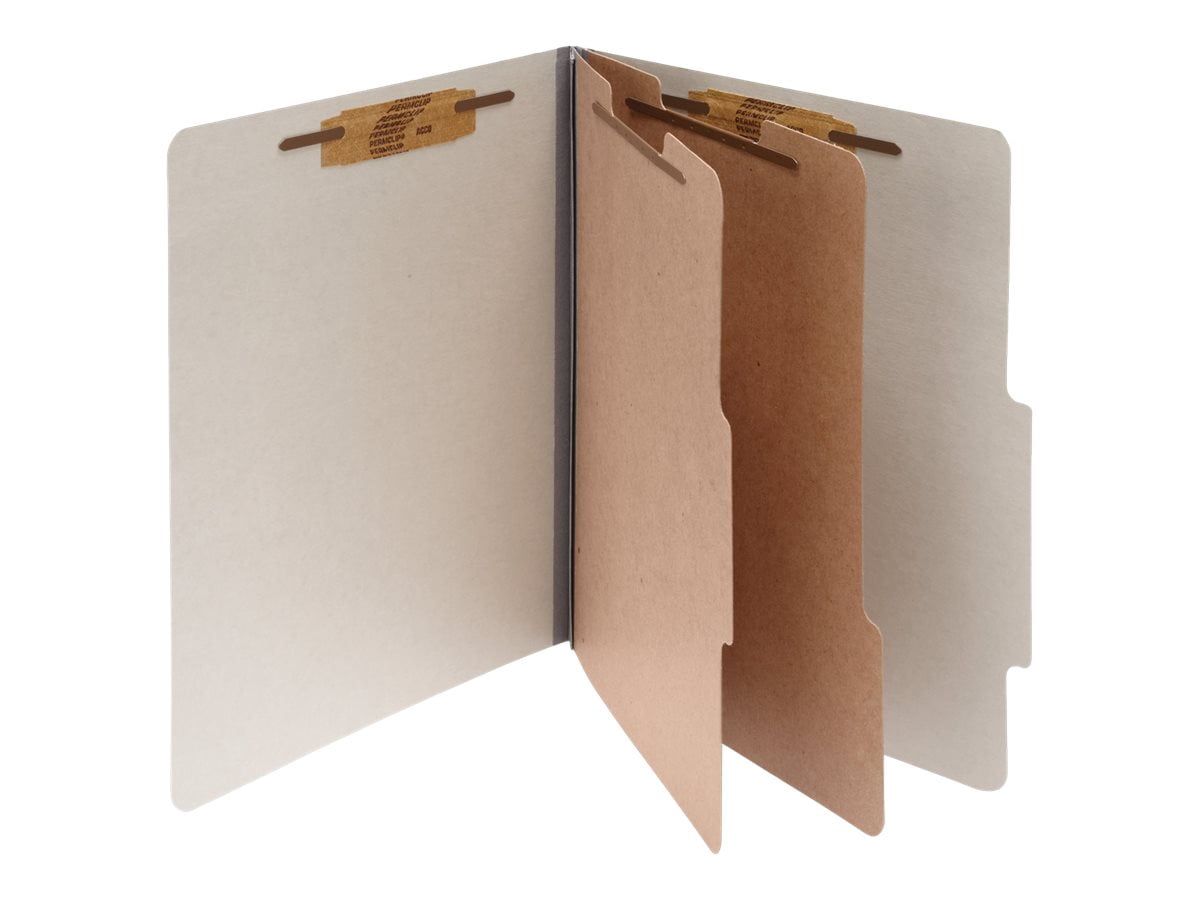 ACCO Pressboard Classification Folders ,FOLDER,PSBD,LTR,6SEC,MGY