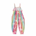 thumbnail image 4 of Birdeem Girls Childrens Summer Romper Printing Sling Sleeveless Backless Short Jumpsuit, 4 of 9