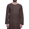 thumbnail image 2 of Atasi Kurta pour Homme en Coton Uni, Tenue Décontractée de Fête, Robe d'Été Hippie, Chemise Longue pour Homme, 2 of 5