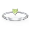 thumbnail image 2 of Heart Birthstone Ring - Peridot (August), 2 of 6