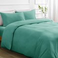 thumbnail image 4 of Duvet Cover Queen -Piece Prewashed Ultra Soft Queen Bedding Set - Features Zipper Closure and Corner Ties Includes Duvet Cover x Pillowcases No Comforter, 4 of 7