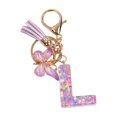 thumbnail image 4 of lionlar Resin Keychain Ornaments Girls English Alphabet Keyring Keychain L L, 4 of 9