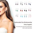 thumbnail image 4 of 1 Pair Pearl Earring Ear Stud Sweet Gift Exquisite Attractive Beautiful Long-lasting Rustproof Carved Crystal Angel Wing Type 2, 4 of 6