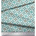 thumbnail image 3 of Soimoi Silk Fabric Triangle & Floral Ethnic Print Fabric by Yard 42 Inch Wide, 3 of 3