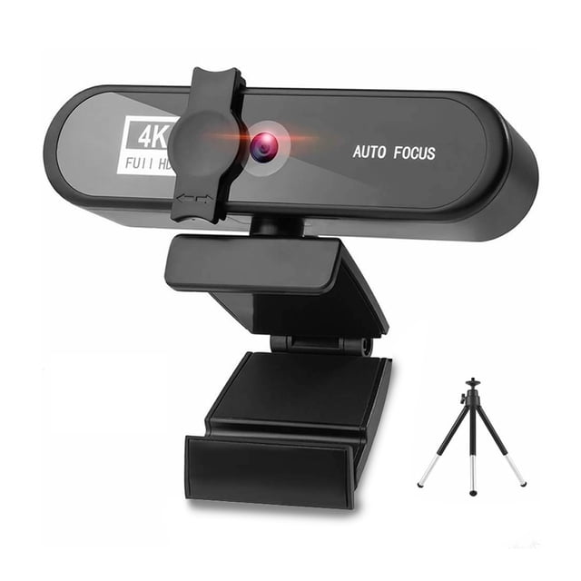 Caméra Web d'Ordinateur à Mise au Point Automatique HD USB en Ligne Réglable Caméra PC avec Microphone Filaire de Remplacement Caméra Web Externe Caméscope Noir 4K