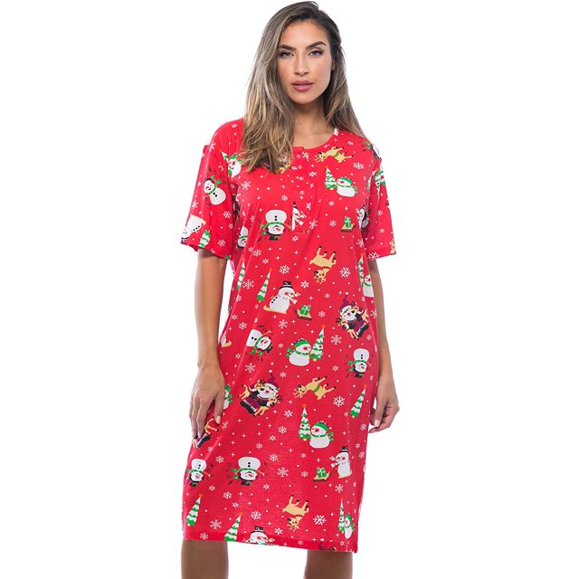 Robe de Nuit à Manches Courtes pour Femmes