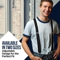 thumbnail image 3 of Mens Elastic X-Back Adjustable Straight Clip On Suspenders - Red (Tall, 54" Long), 3 of 6