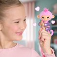 thumbnail image 3 of Fingerlings Interactive Baby Monkey with Purple Glitter, Ella, Walmart Exclusive, 3 of 4
