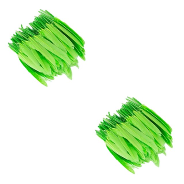Maytalsory 100x DIY Boho Style Wild And Colorfast Feathers For Crafts Tear-resistant Green 2Set