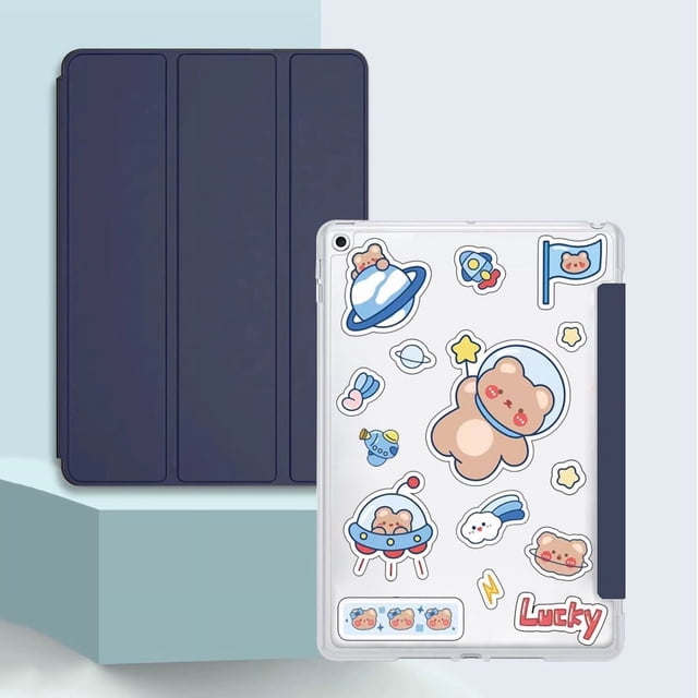 Tablet Cover For Samsung Galaxy Tab A 10.1'' (2019) Leather Smart Folio Case For SM-T510 SM-T515 Protective Cases capa Navy(A4 Sticker) SM-T510 SM-T515