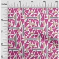 thumbnail image 1 of oneOone Tissu Popeline de Coton Triangle & Ligne Géométrique Tissu Imprimé 1 Yard 56 Inch Wide, 1 of 4