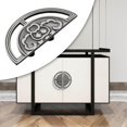 thumbnail image 2 of Half Moon Pull Cabinet Handle Pulls Kitchen Drawer Pull Knob Kitchen Furniture Hardware 9.8x4.9cm Gray, 2 of 8