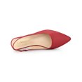 thumbnail image 4 of BLISSFUL STEP Chaussures pour Femmes à Bride Arrière à Bout Pointu Chaussures Plates Rouges 6, 4 of 8