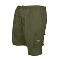 thumbnail image 1 of Plebaso Summer Mens Cargo Shorts Elastic Waist Drawstring Work Outdoor Shorts Lightweight Hiking Shorts, 1 of 5