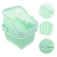 thumbnail image 2 of Miangastore 3 Pcs Bathroom Drainage Toiletry Organizers Plastic Storage Organizer Baskets With Handles, 2 of 8