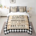 thumbnail image 2 of YST Lake Rules 7-Piece Comforter Set, Black and White Buffalo Grid Patchwork, Twin Size, 2 of 5