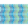 thumbnail image 1 of Ahgly Company Tapis d'Intérieur Rectangulaire Transitionnel Lavable à la Machine, Bleu Ara Bleu Vert, 2 Pieds x 3 Pieds, 1 of 7