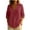 Wine, variant on cfhntfmh Long Sleeve Cotton Linen Tops for Women Loose Fit V Neck Button Henley Shirts Solid Fall Tee Shirts for Women