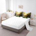 thumbnail image 3 of Housse de Couette Oiseau Cardinal Motif Cardinaux Rouges Ensemble de Literie Jumeau, Branches d'Arbre 7 Pcs Lit en Sac Doux pour Enfants Garçons Décoration de Chambre, Ensemble de Lit Animaux de la Forêt, Vert, 3 of 5