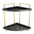 thumbnail image 2 of Rbaofujie Corner Bathroom Organizer Countertop 2 Tier Corner Shelf Bathroom Vanity Organizer Perfume Care Organizer Corner Bathroom Storage Counter Shelf, 2 of 6