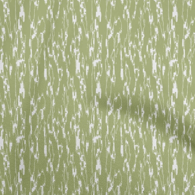 oneOone Cotton Cambric Green Fabric Abstract Craft Projects Decor Fabric Printed By The Yard 56 Inch Wide