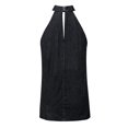 thumbnail image 4 of Débardeur pour Femmes Été Hauts pour Femmes Col Rond Aguichant à Dos Nu à Nouer Couleur Unie Sans Manches Gilet T-Shirt Hauts Aguichant en Liquidation, 4 of 5