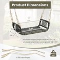 thumbnail image 3 of Costway Wicker Porch Swing Curved Rattan Swing Seat with Cozy Armrests for Front Porch, 3 of 10