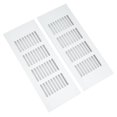 thumbnail image 1 of Air Vent Grille, Aluminum Alloy Silver Rectangular Ventilation Grille Cover for Cabinet Closet RV, 1 of 7