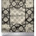 thumbnail image 3 of Soimoi Velvet Fabric Check & Quatrefoil Patchwork Printed Craft Fabric by the Yard 58 Inch Wide, 3 of 3