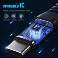 thumbnail image 4 of 1M/3.3ft USB A TO Type C Flowing Charging Cable Data Cable Fast Charging Cable for Phones & Tablets Charging (Blue), 4 of 10