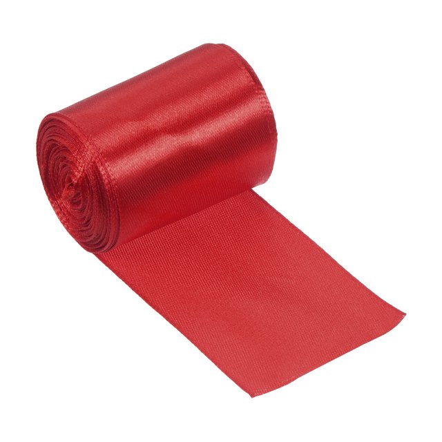 Unique Bargains Ruban Satin Ligne d'Arrivée 5cmx8m Ruban Poly Athlétisme Sprint Course, Rouge